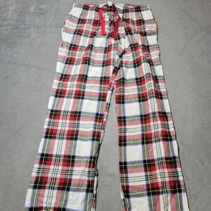 Old‎ Navy Pajama Pants Womens M Red White Plaid Flannel Match The Family Lounge